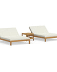 Highest Quality Luxury Outdoor Teak Double Chaise Lounge