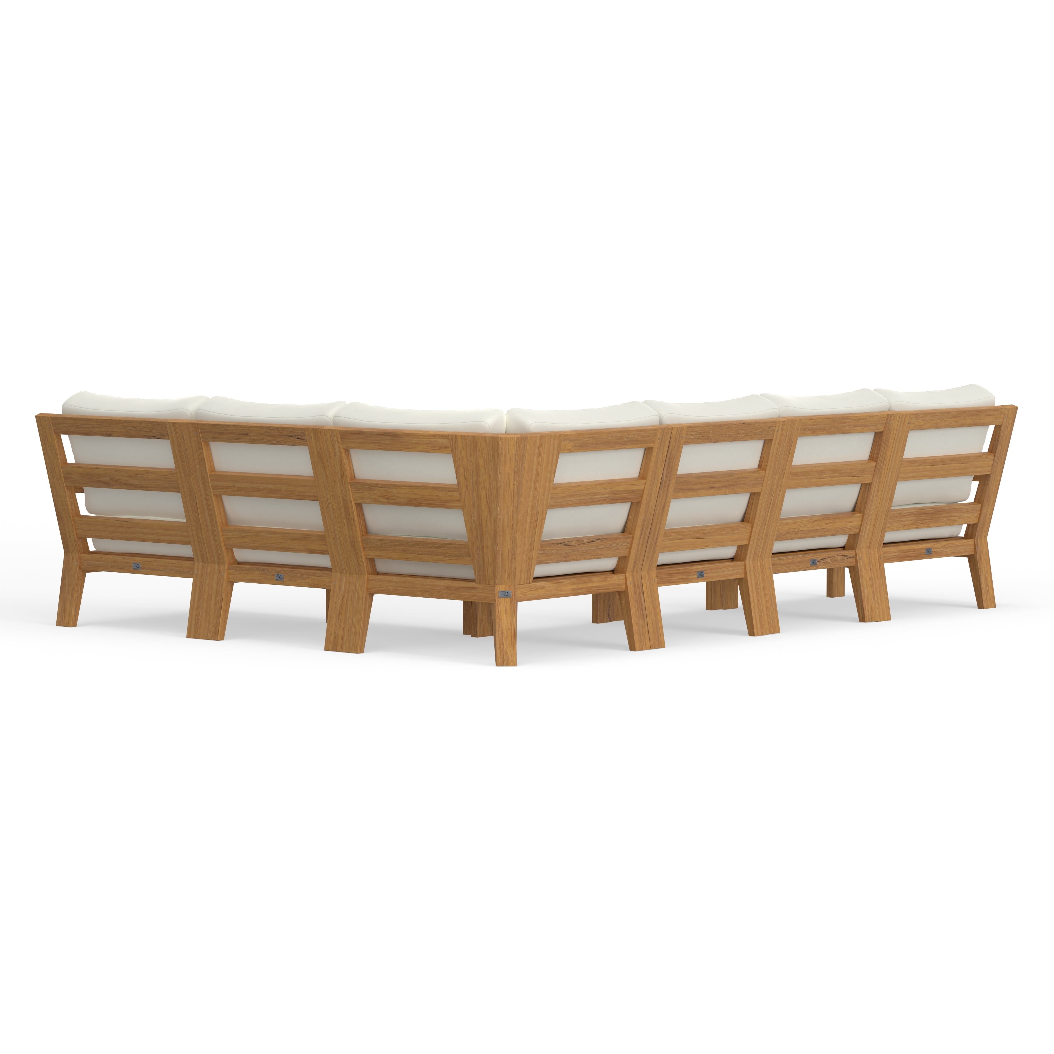 Outdoor Teak Sectional For Six
