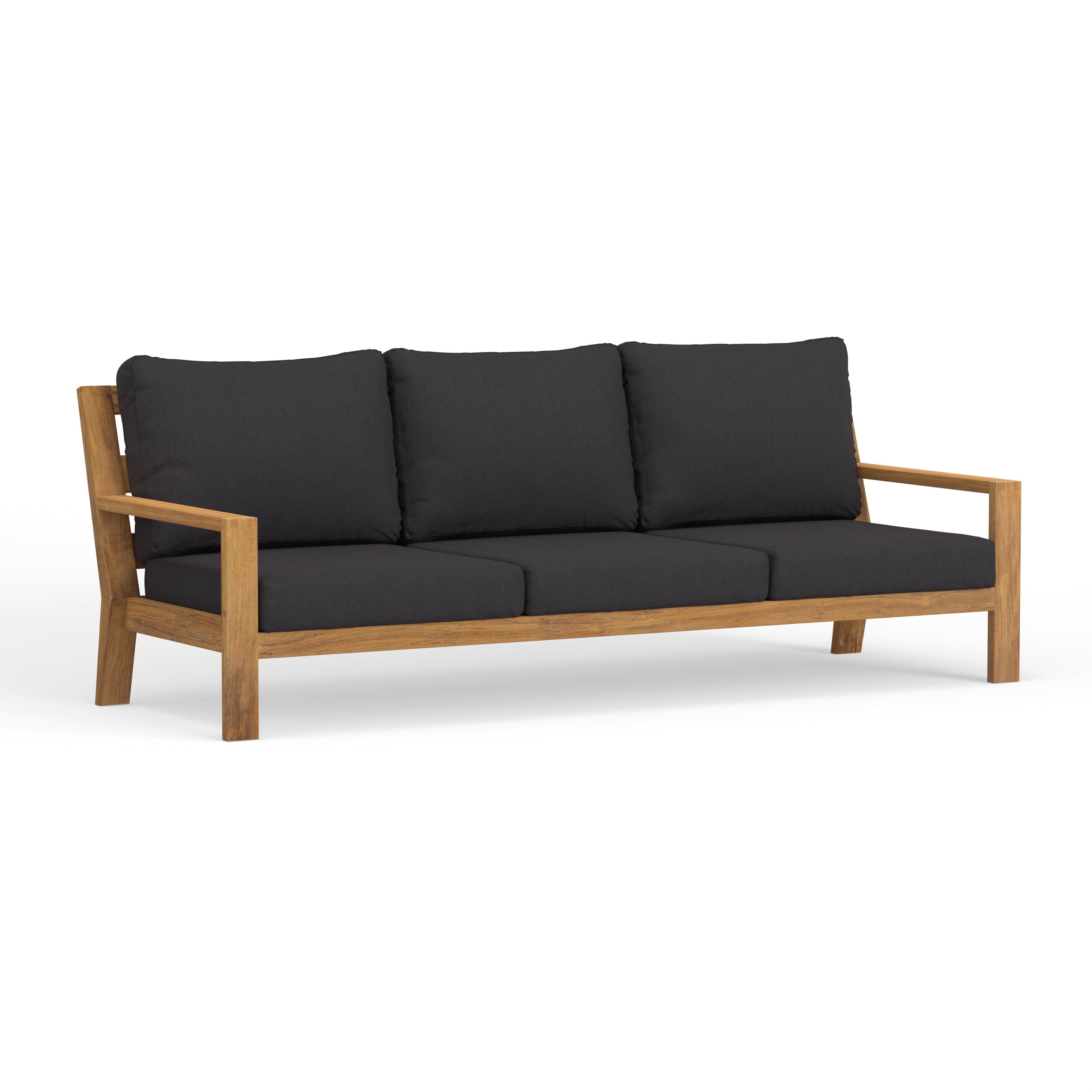 Best Looking Teak Sofa For Outdoors With Sunbrella Cushions Included In Any Color 