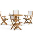 Highest Quality Outdoor Teak Table And Folding Chair Set