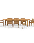 Best Quality Outdoor Teak Wood Dining Set For 8