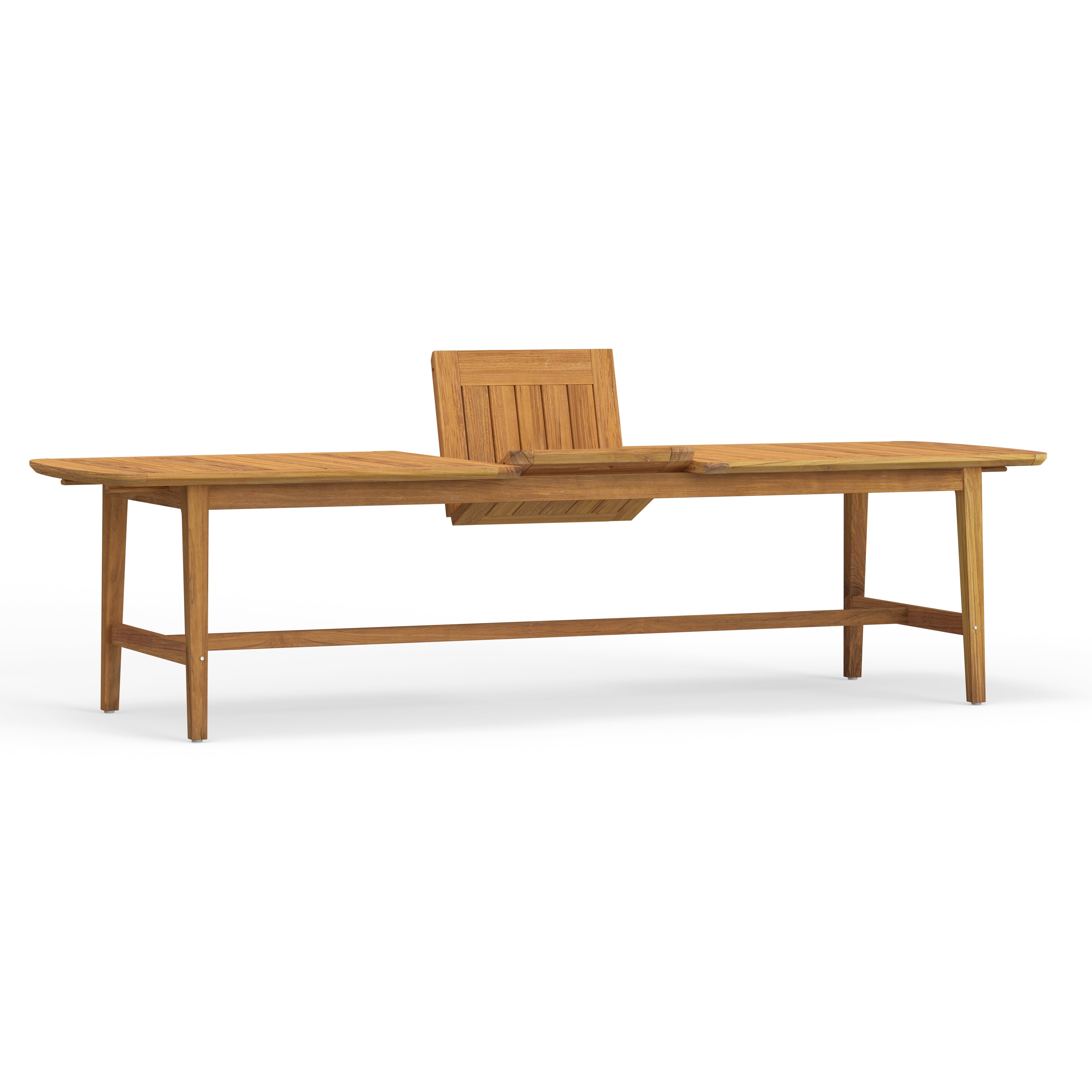 Best Quality Modern Teak Extension Dining Table With Hidden Leaf