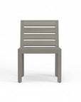 Outdoor Teak Dining Side Chairs In Gray