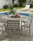 Weathered Gray Teak Dining Chairs