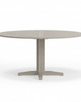 60" Gray Pedestal Table