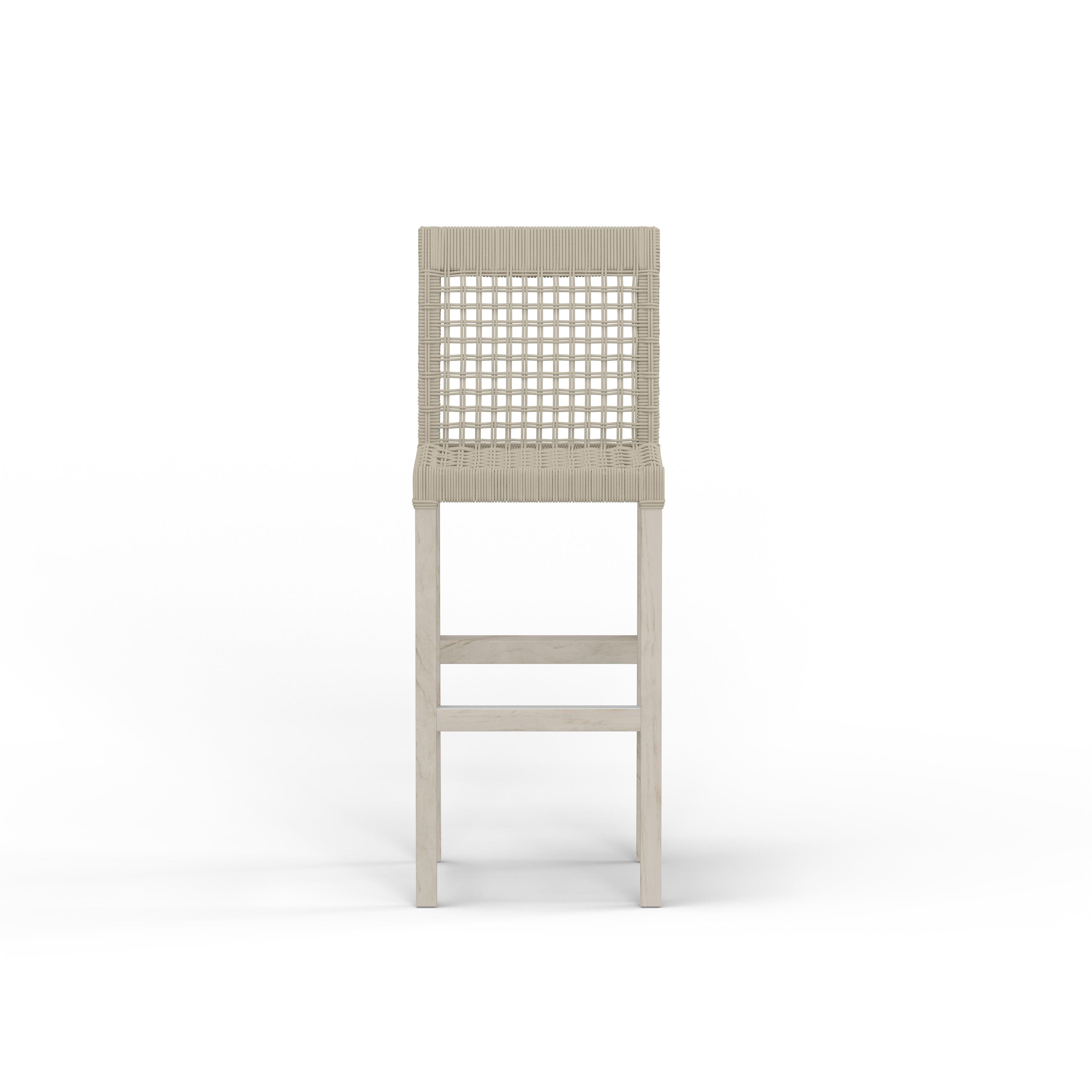 Seward Outdoor Bar Chair Luxury Gray Teak Outdoor Bar Stool – HC