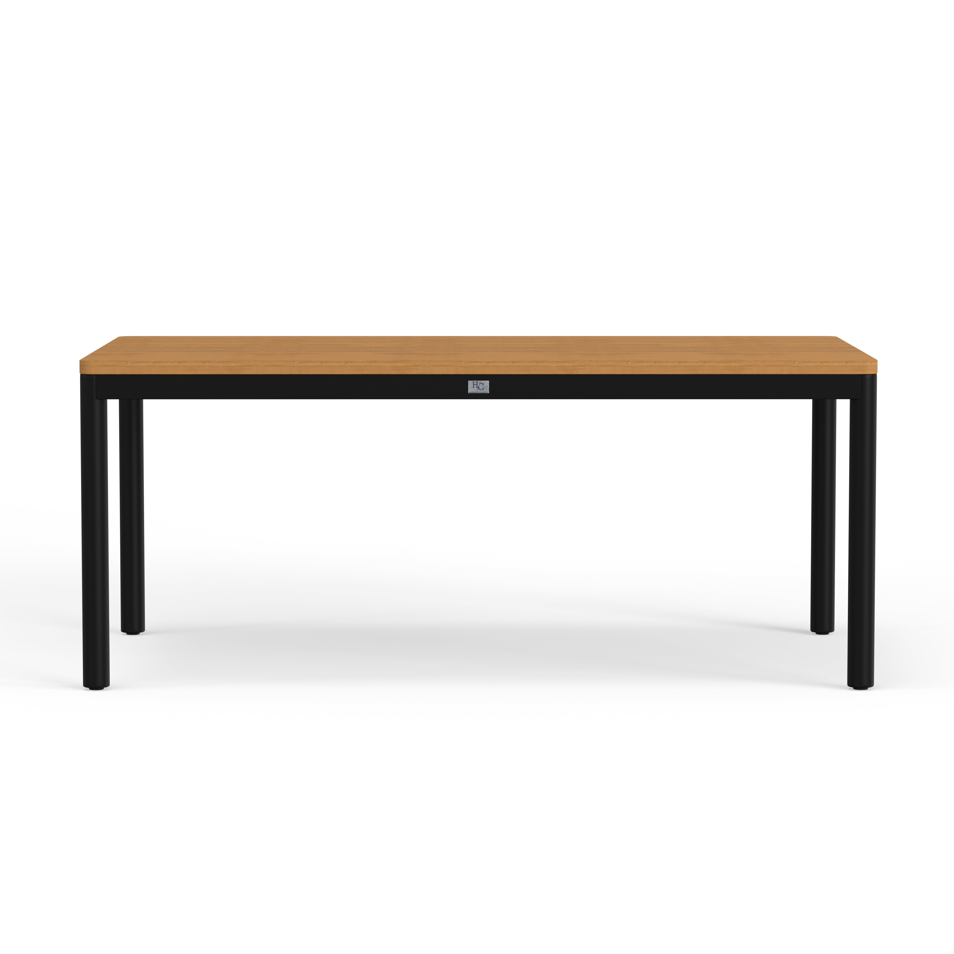 Outdoor Powder Coated Black Aluminum Dining Table