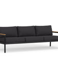 Perfect Outdoor Black Aluminum Sofa For Patio