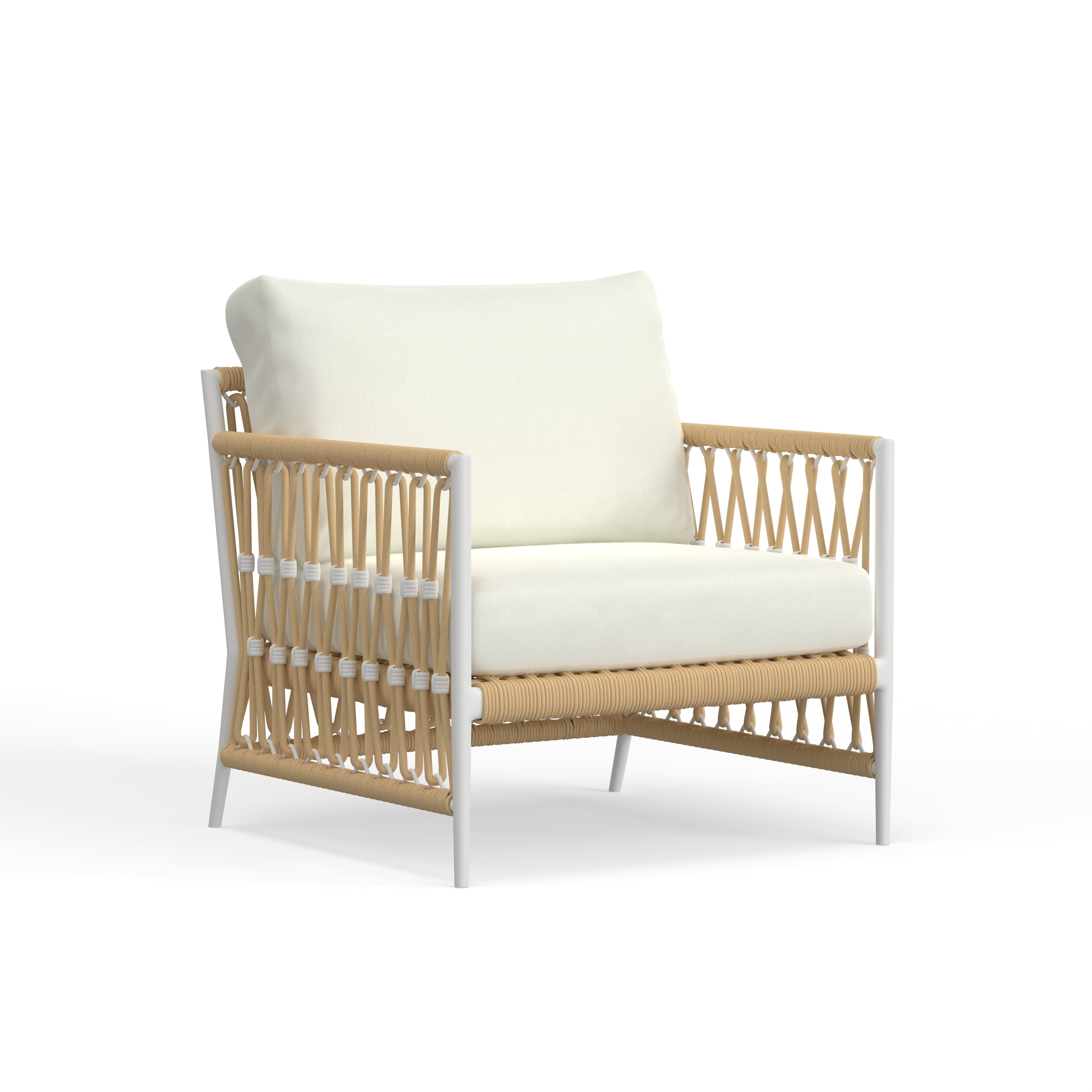 Best White Aluminum &amp; Rope Outdoor Chair