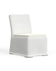 White Wicker Dining Chair Without Arms