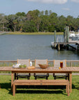 Teak dining table outdoor set