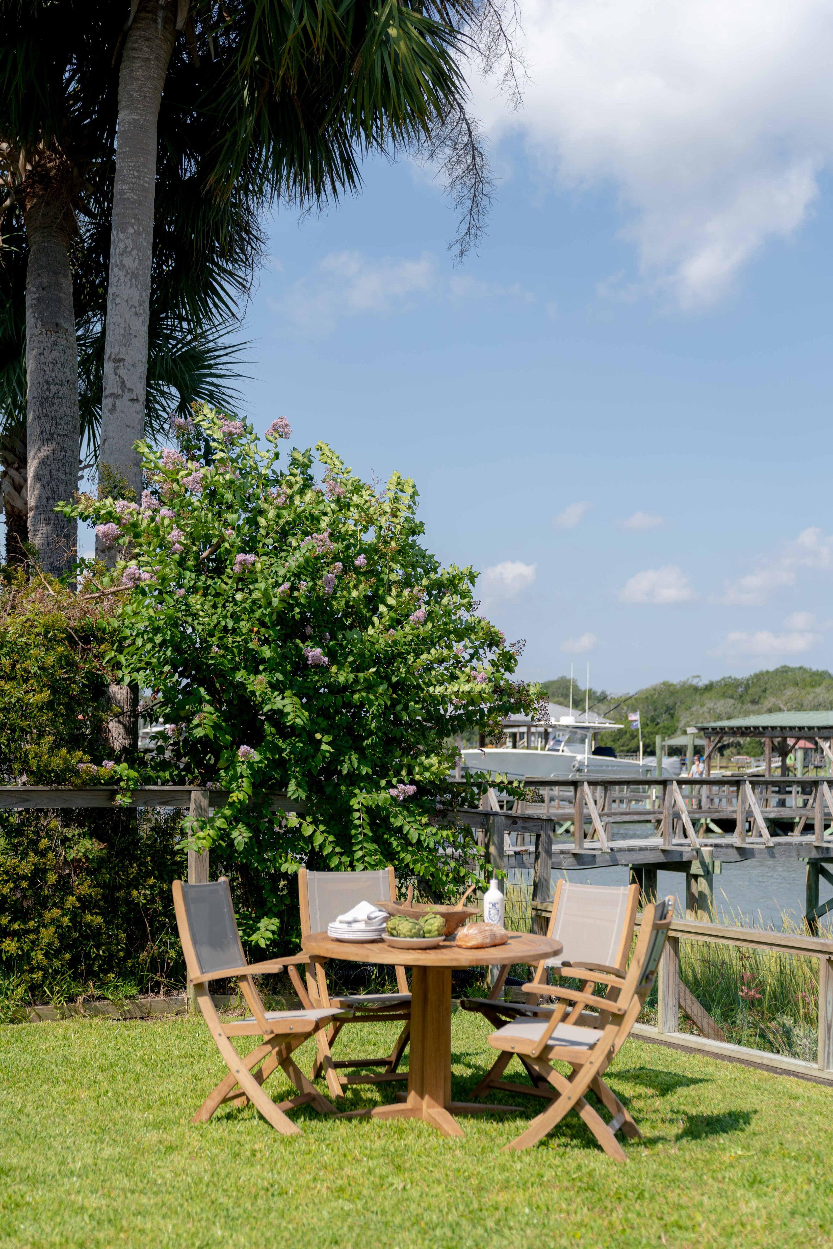 teak outdoor breakfast table