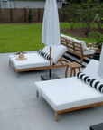 Luxury Wood Chaise Lounge Set For Outdoor