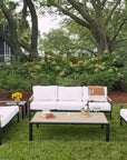 Highest Quality Luxury Black Aluminum Outdoor Lounge Set for Six
