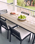 Black Aluminum Dining Set For Outside