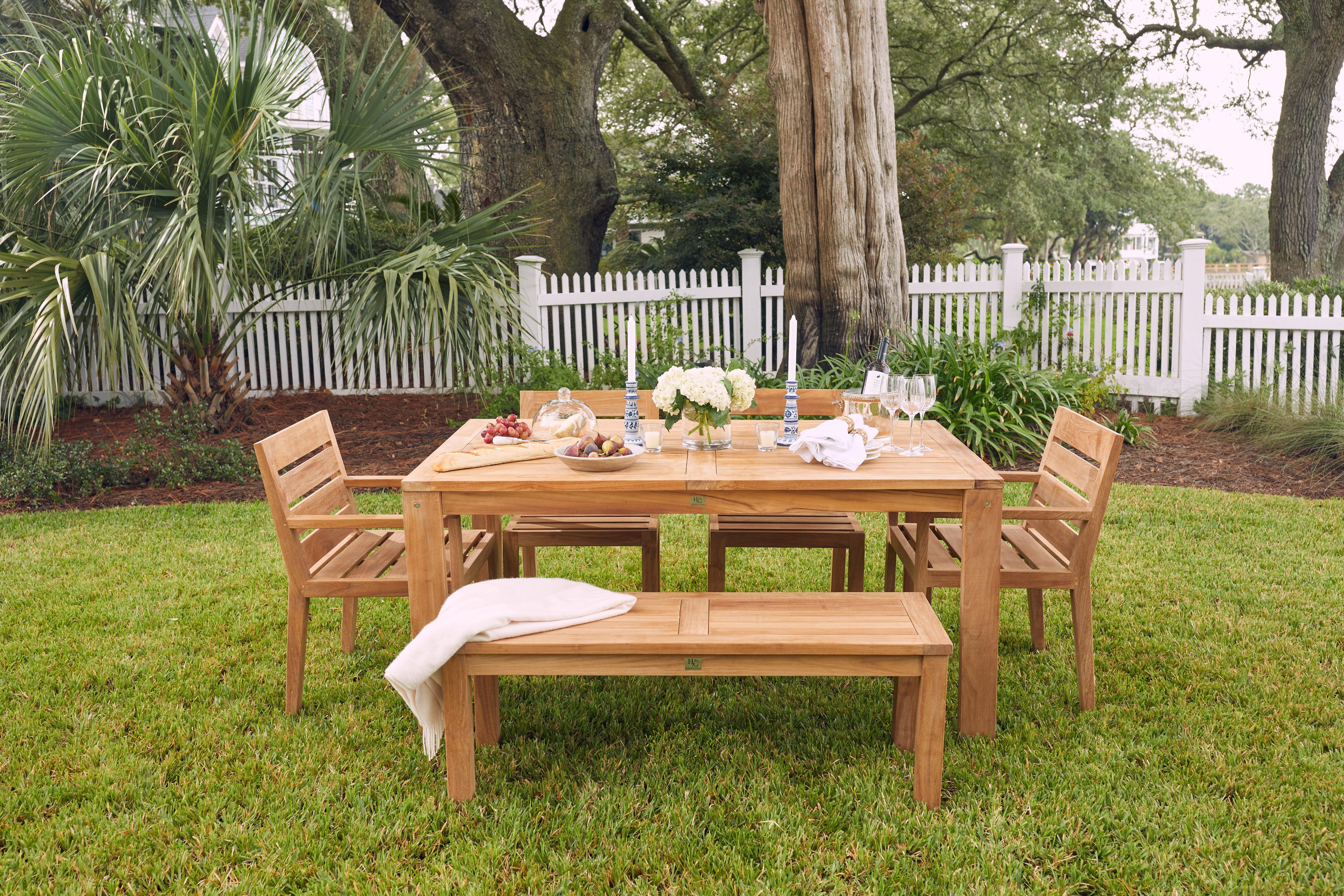 Teak Outdoor Dining Arm Chair Available Now