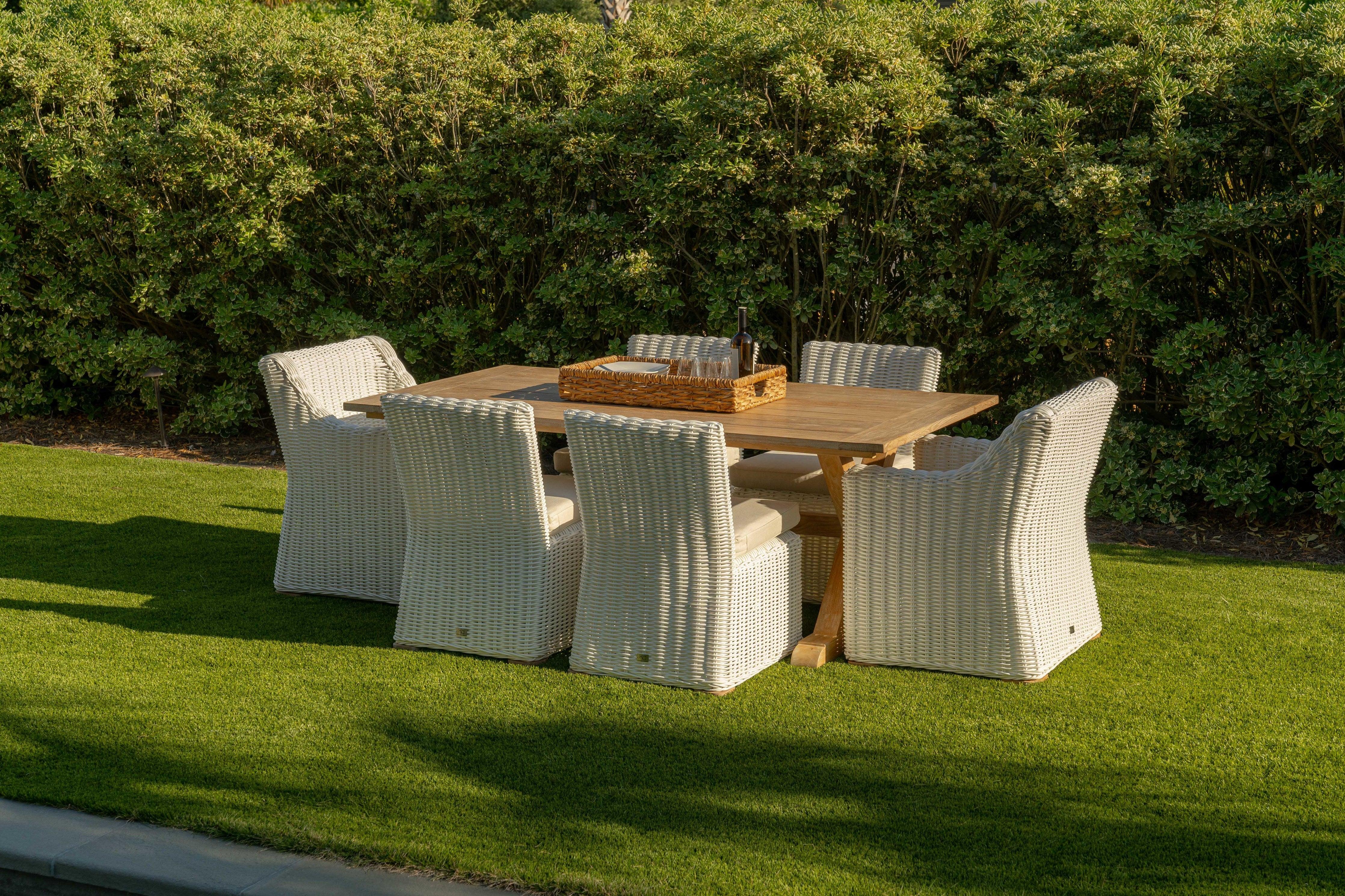 Outdoor Trestle Dining Table And Chairs