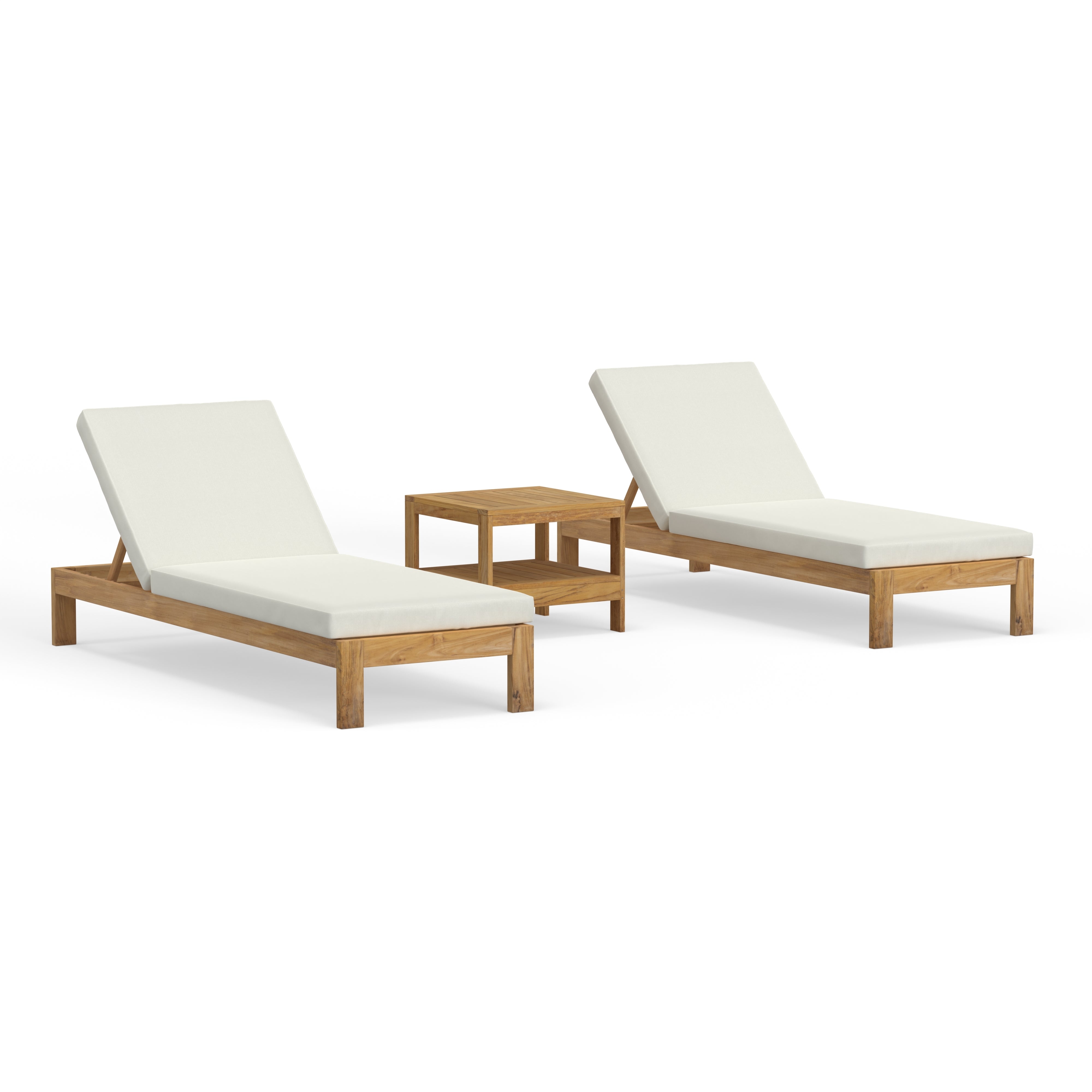 Best Quality Outdoor Teak Chaise Lounge Set