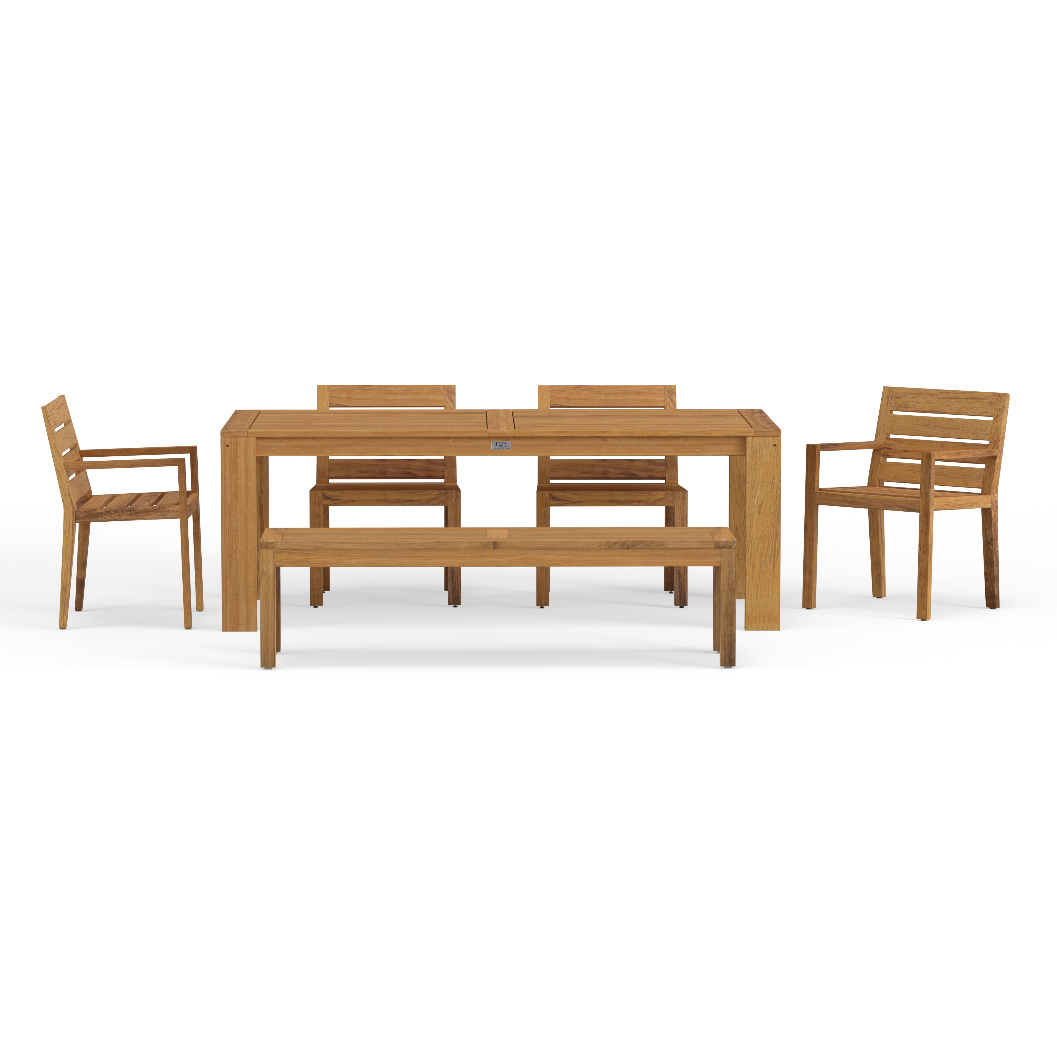 Highest Quality Teak Wood Dining Table And Chair Set With Bench