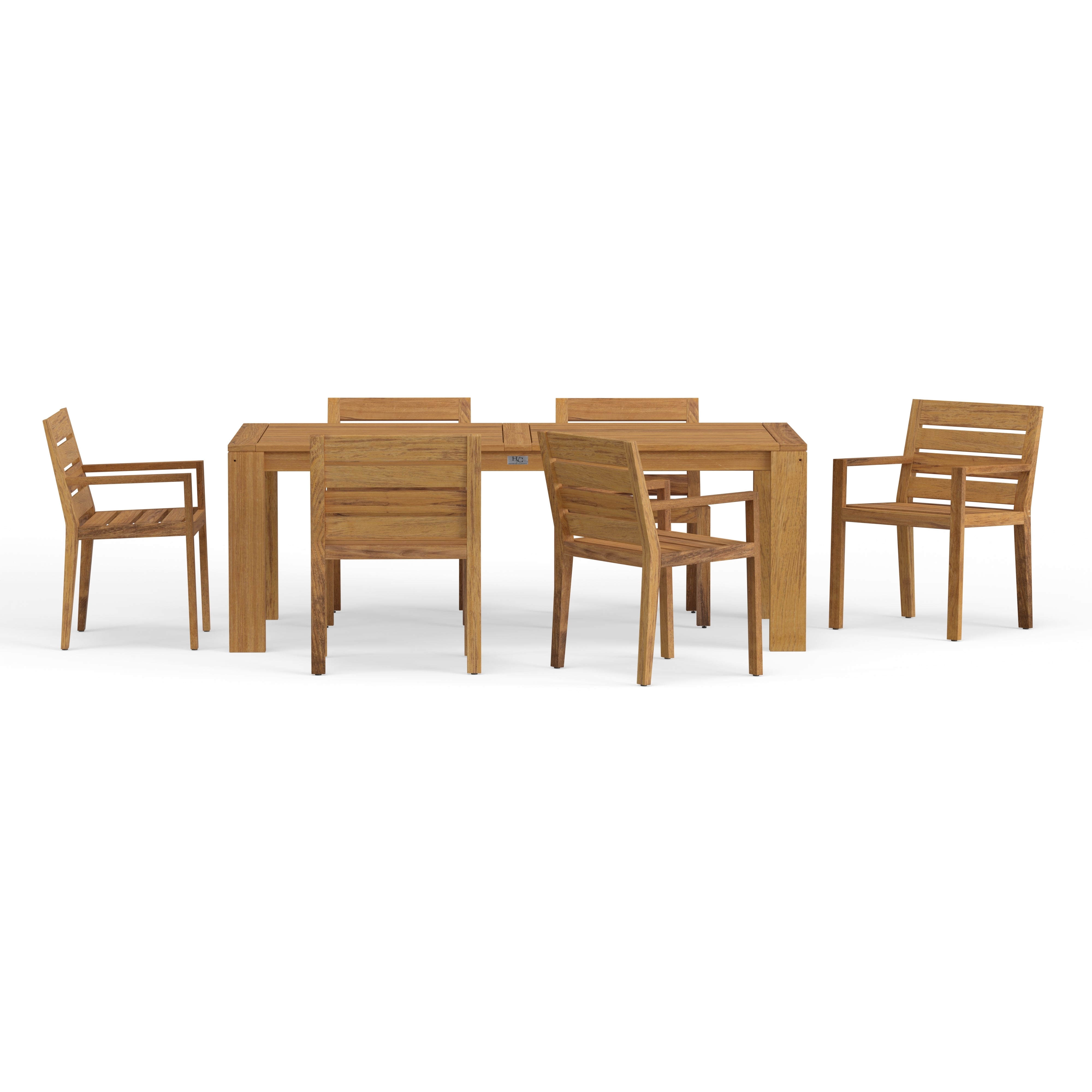 Highest Quality Luxury Outdoor Teak Dining Table Set For Six