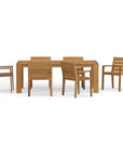 Highest Quality Luxury Outdoor Teak Dining Table Set For Six