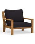 Great Outdoor Teak Chair With The Most Comfortable Cushion Available Now
