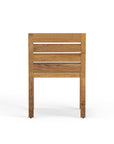 Armless Teak Outdoor Dining Chair