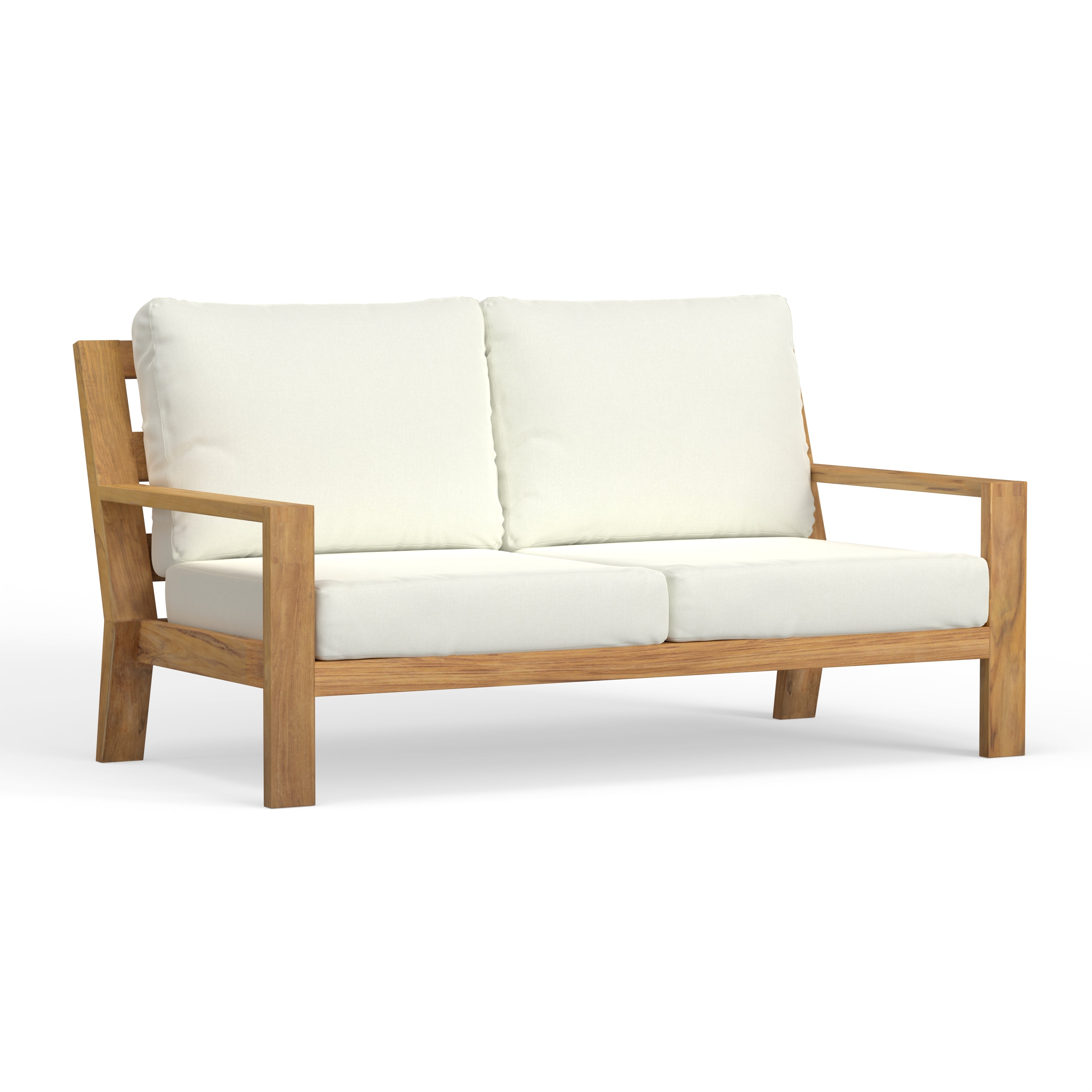 Best Luxury Teak Outdoor Loveseat Sunbrella Cushions Included