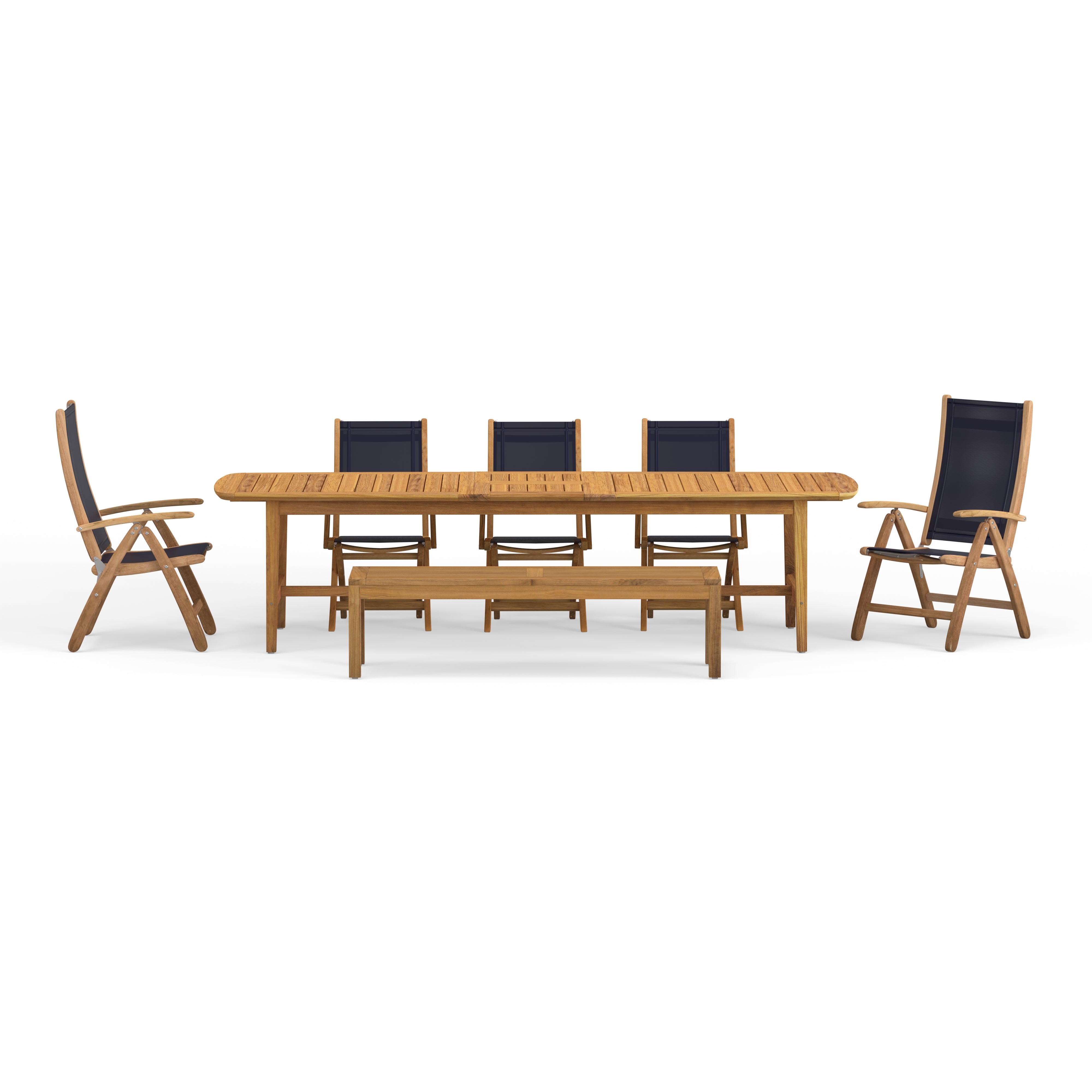 Modern teak discount outdoor dining table