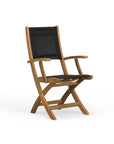 Most Durable Outdoor Teak Folding Chair In White, Black, Navy, Gray And Taupe Colors