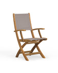 Taupe Outdoor Sling Folding Chair