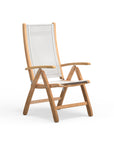 Best Quality Luxury Outdoor Teak Sling Folding Recliner Chairs