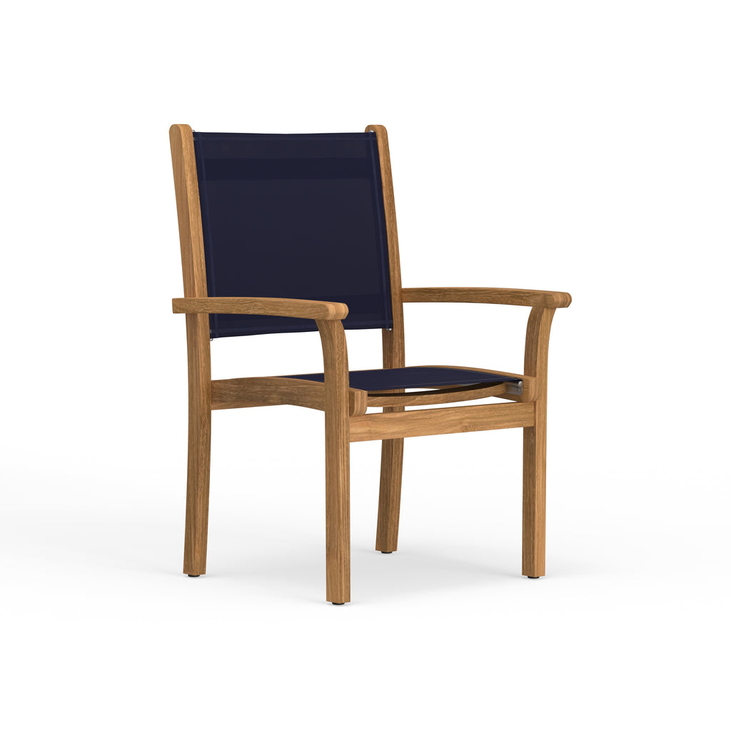 Navy Outdoor Stacking Dining Chair