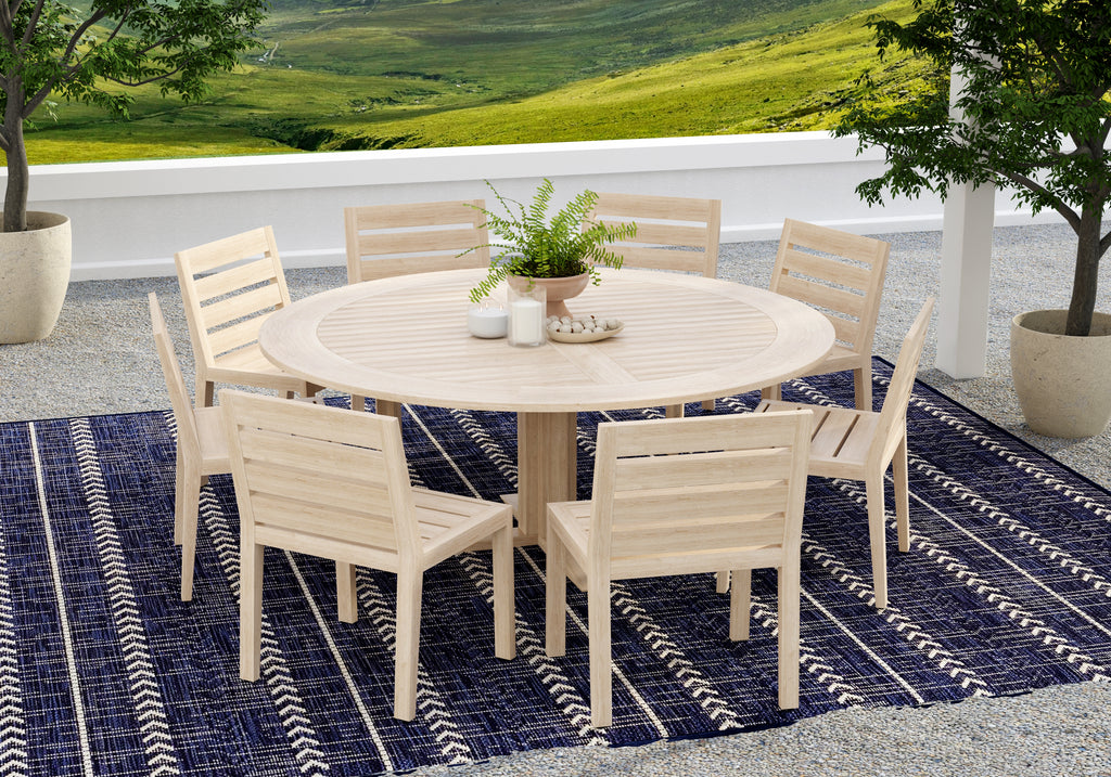 Teak Round Dining Table