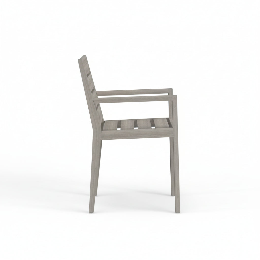 Weathered Gray Teak Dining Chair For Outdoor