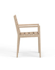 Weathered Gray Teak Dining Chair For Outdoor 