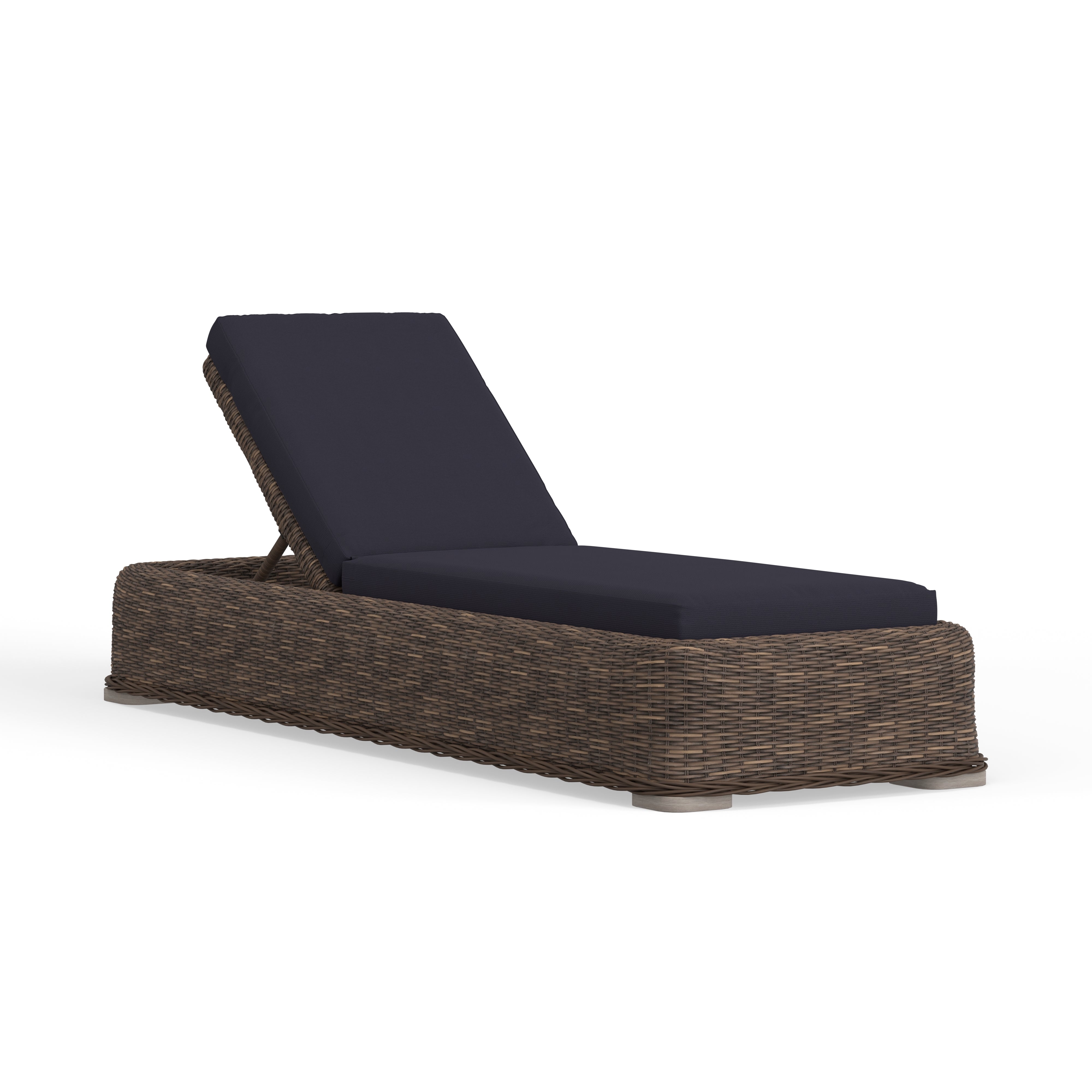 Modern Wicker Chaise Lounge For Patios