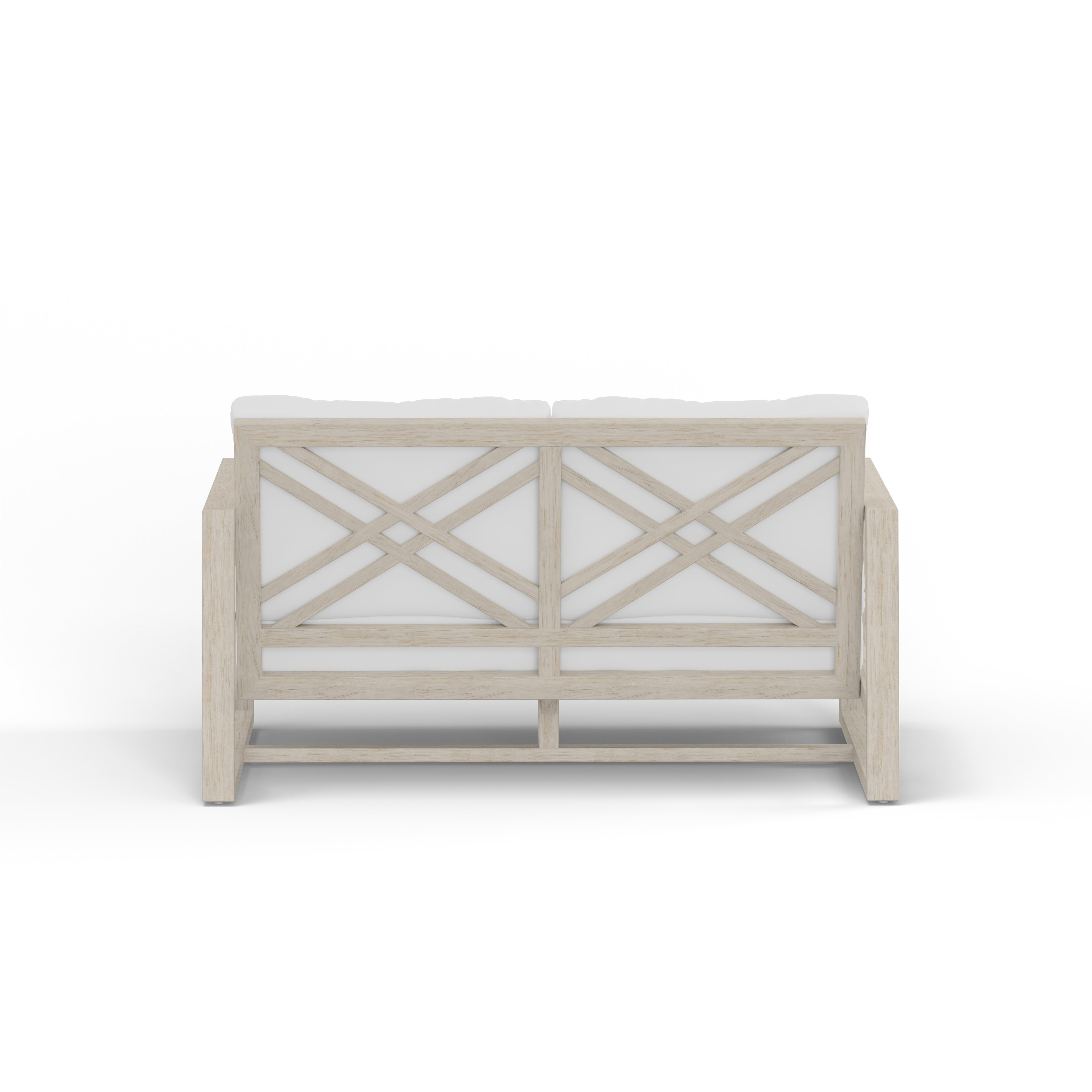 Most Beautiful Luxury Outdoor Loveseat In Weathered Gray Grade A Teak Handcrafted In A Modern Design