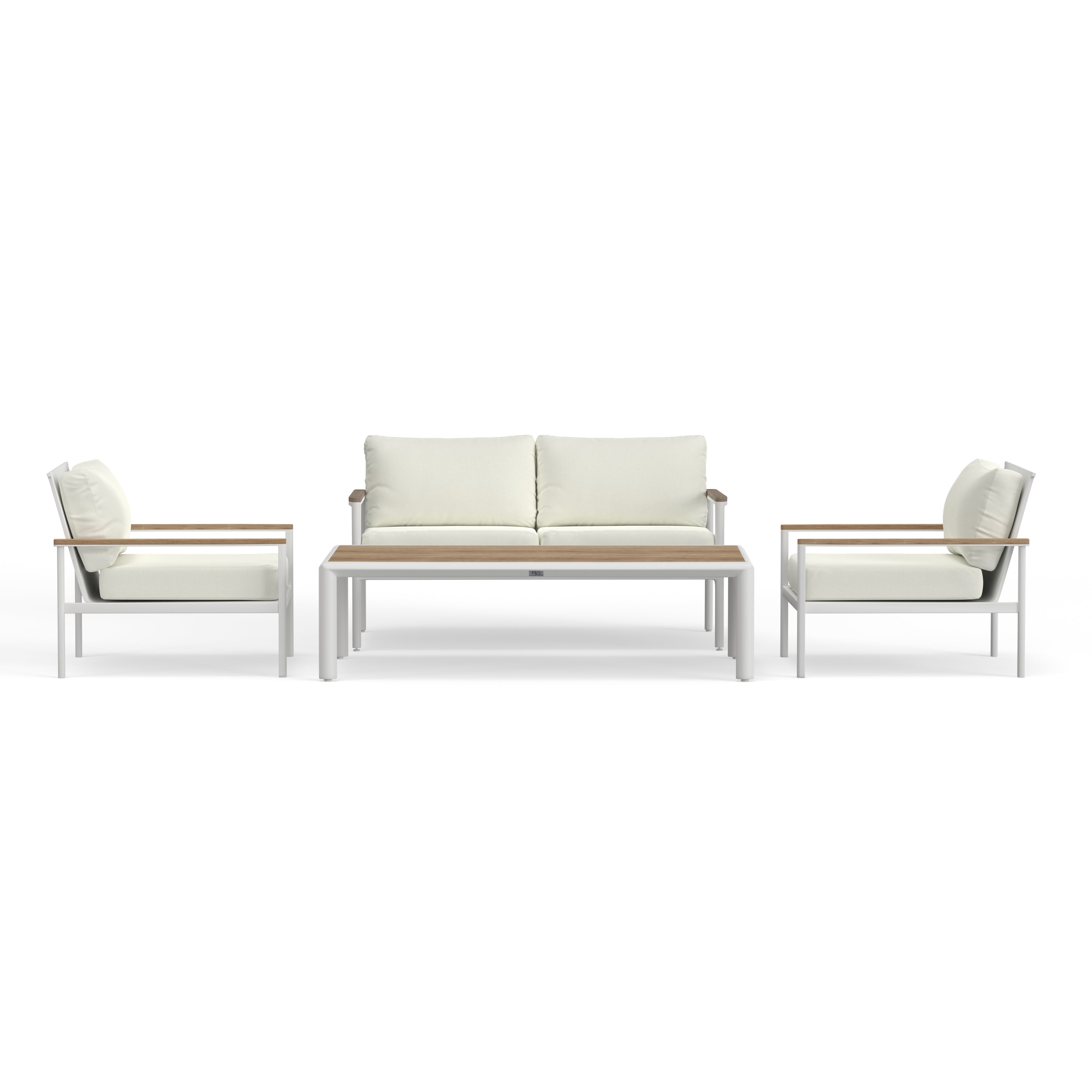 White Aluminum Outdoor Seating Set