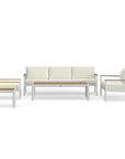 Modern White Aluminum Sofa