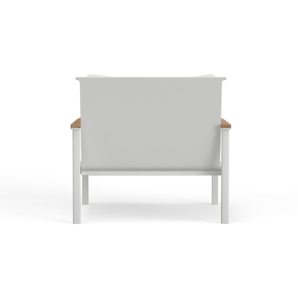 Modern White Aluminum Club Chair