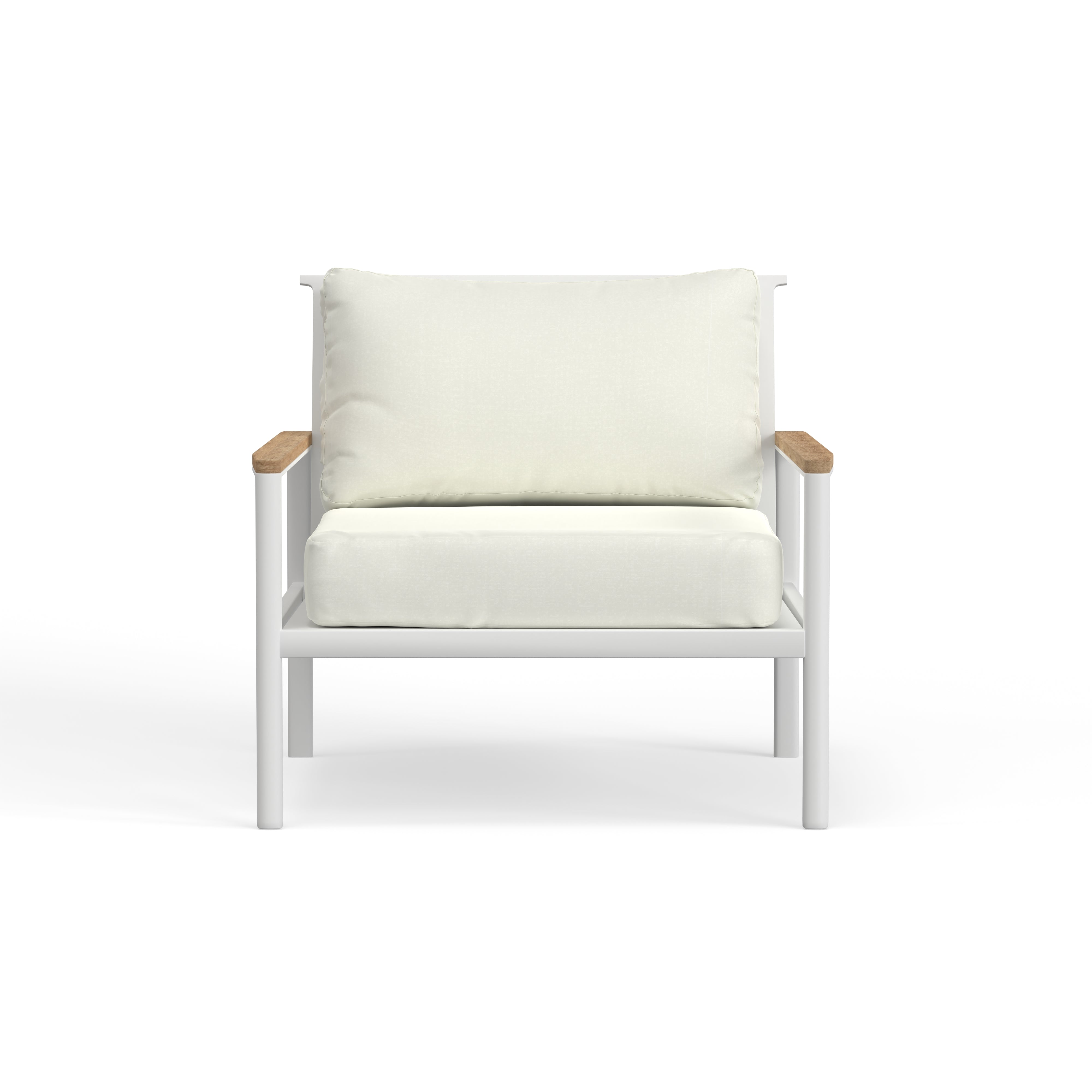 White Aluminum Single Chair