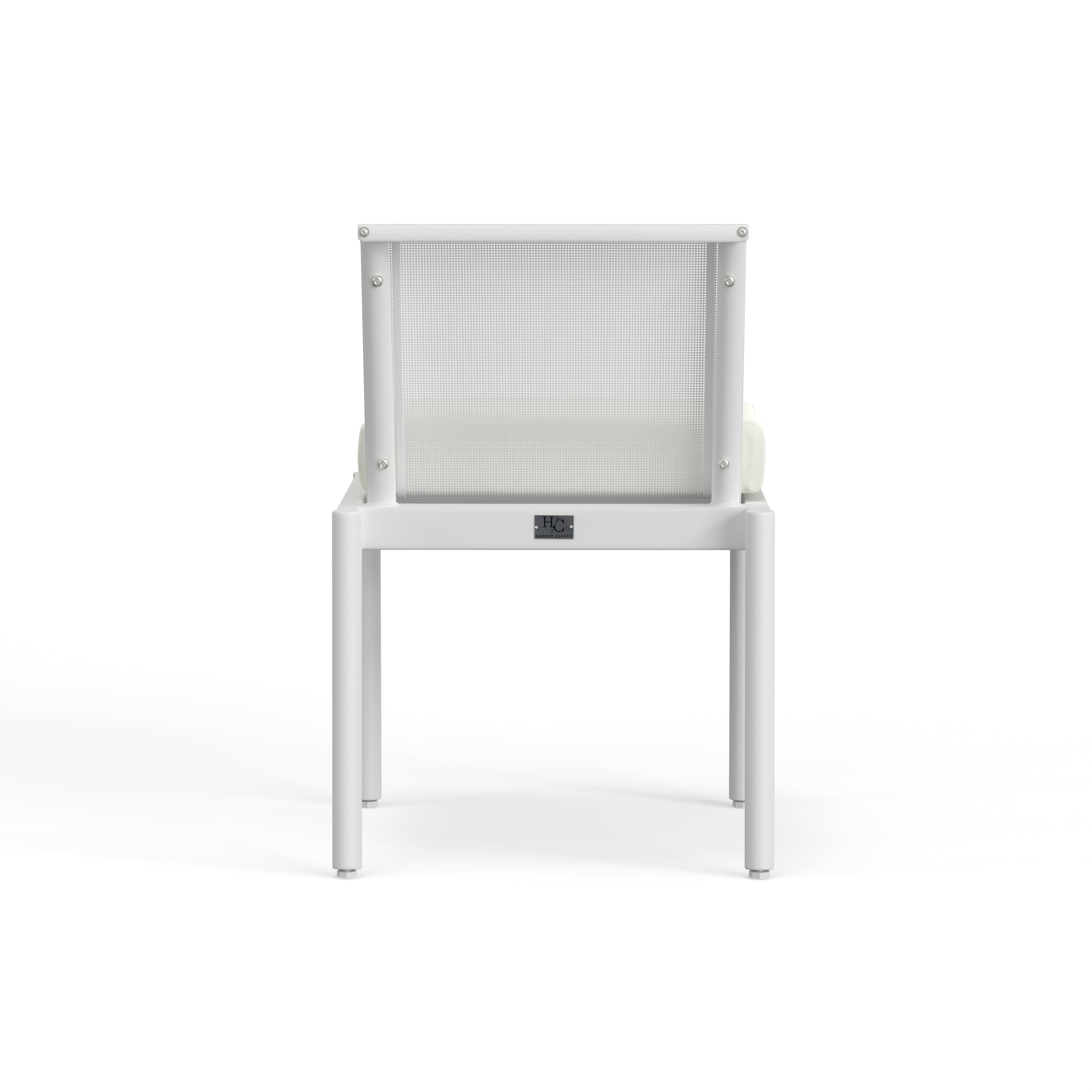 Chic White Aluminum Dining Chair