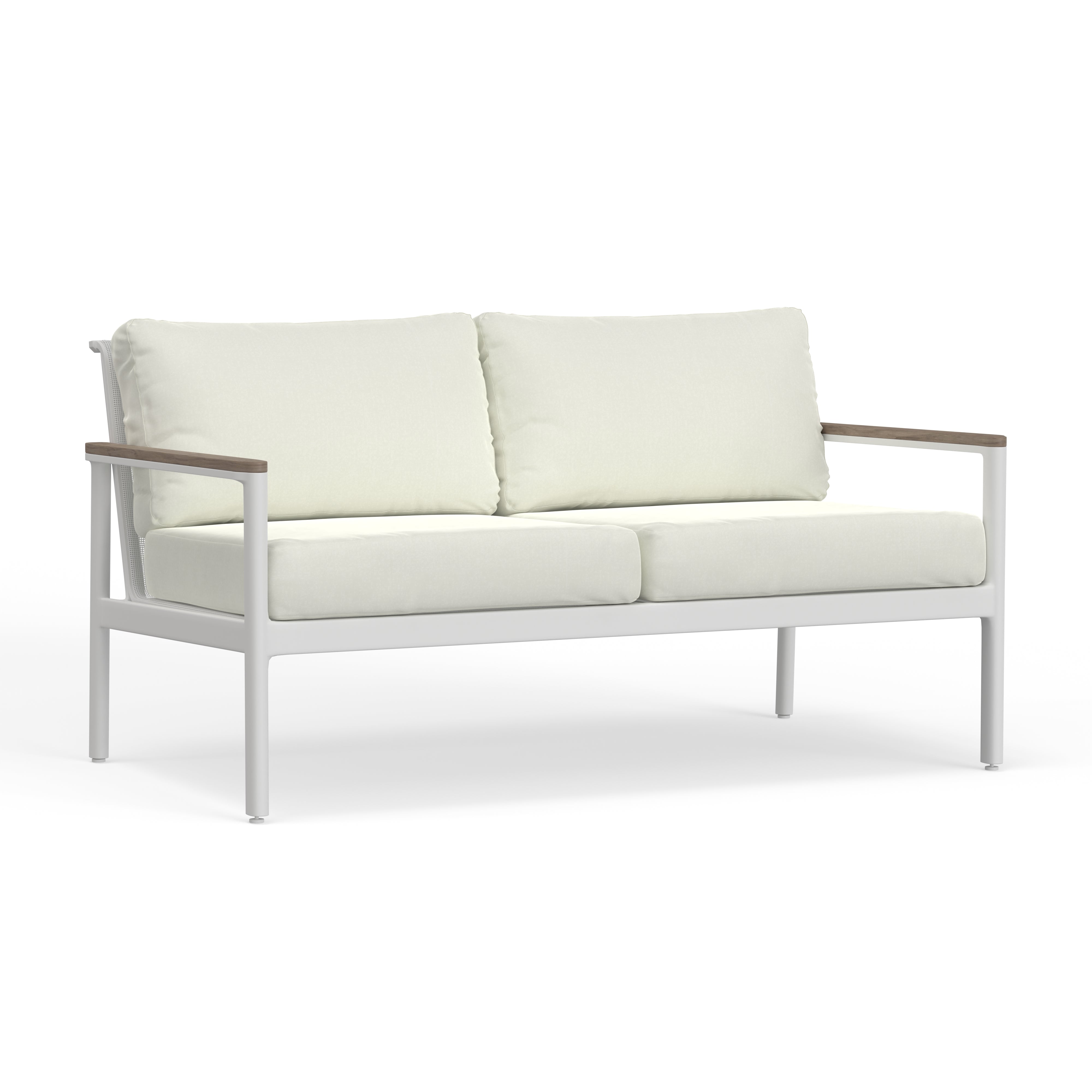 White Aluminum Loveseat