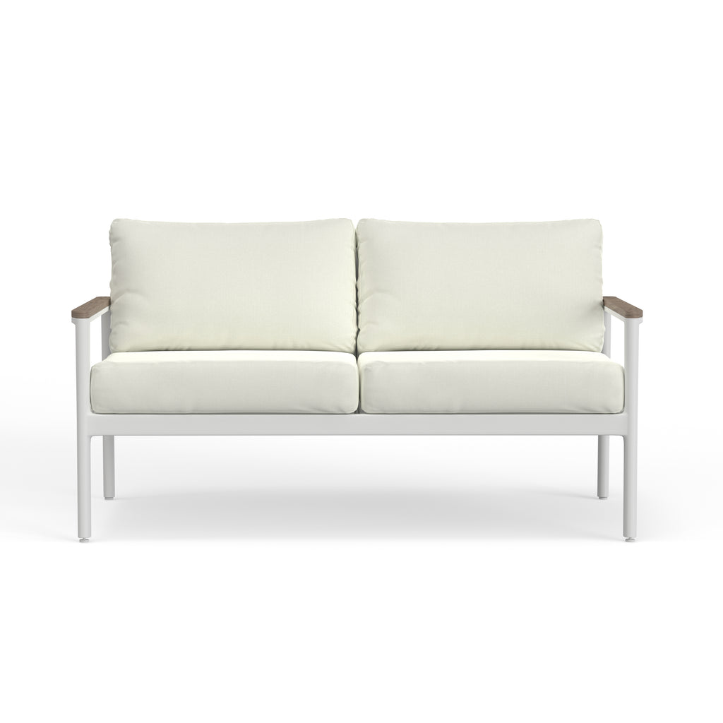 White Aluminum Outdoor Loveseat