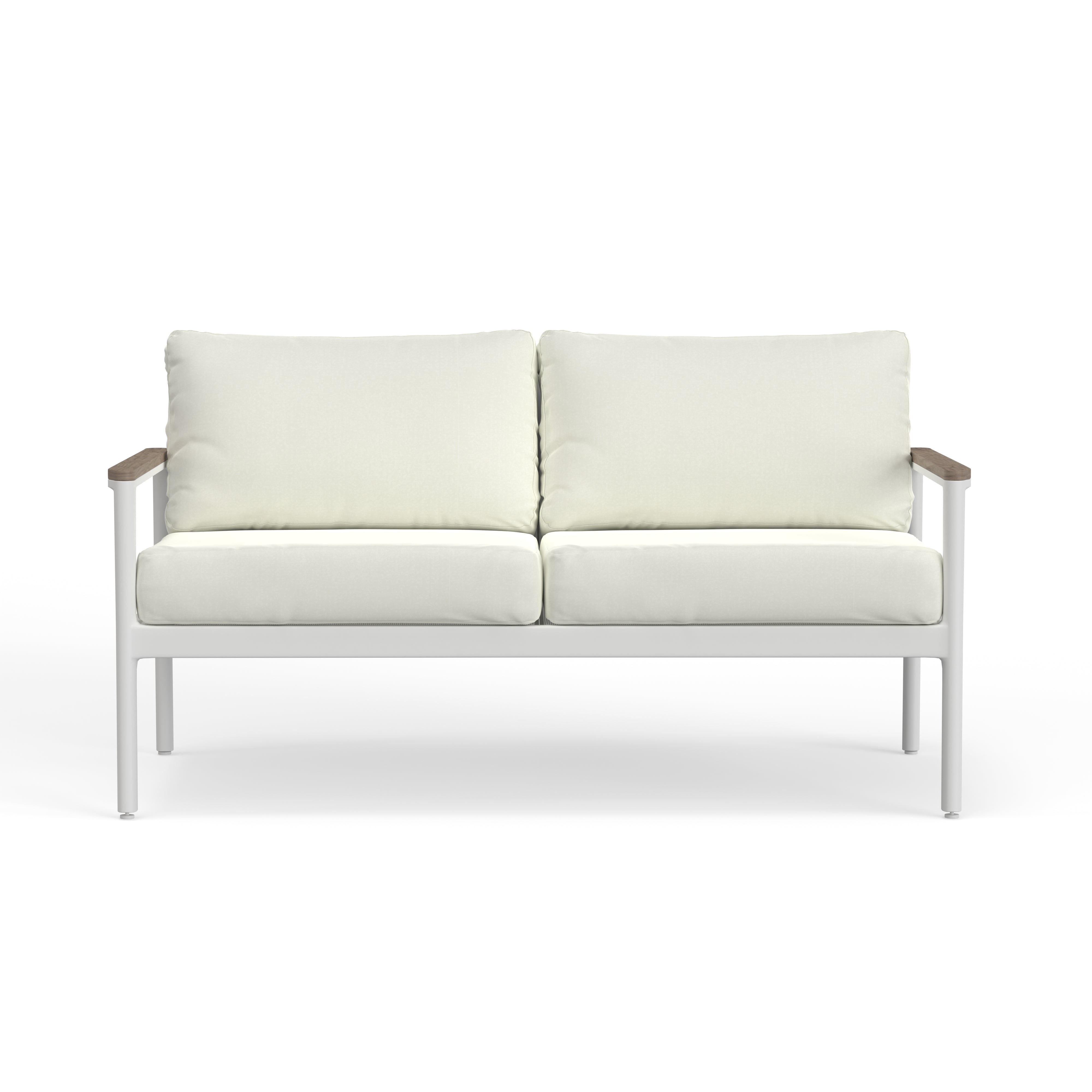 White Aluminum Outdoor Loveseat