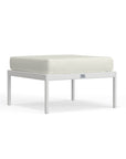 White Aluminum Ottoman