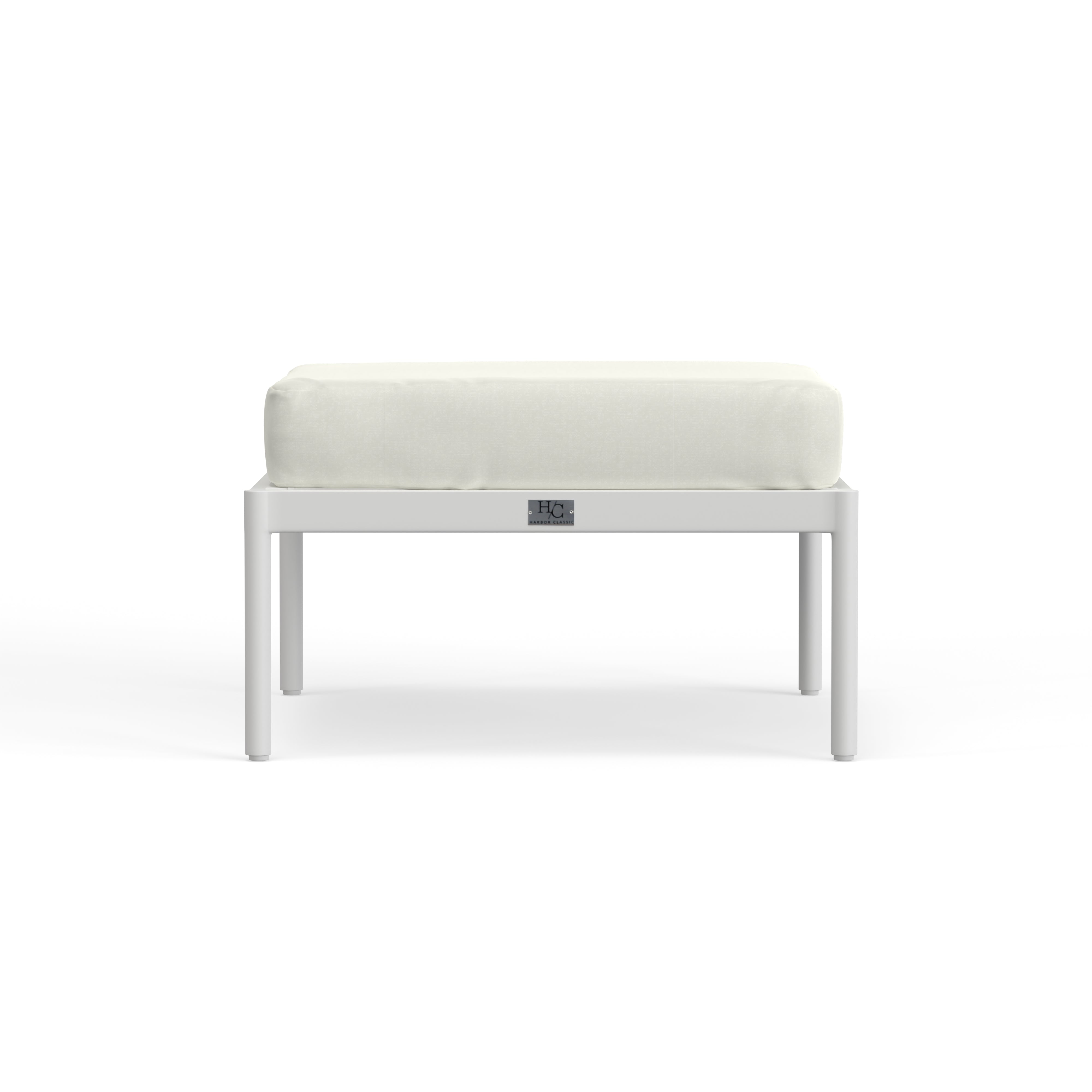 Savannah Outdoor Ottoman Black Aluminum Outdoor Ottoman HC Luxury Outdoor