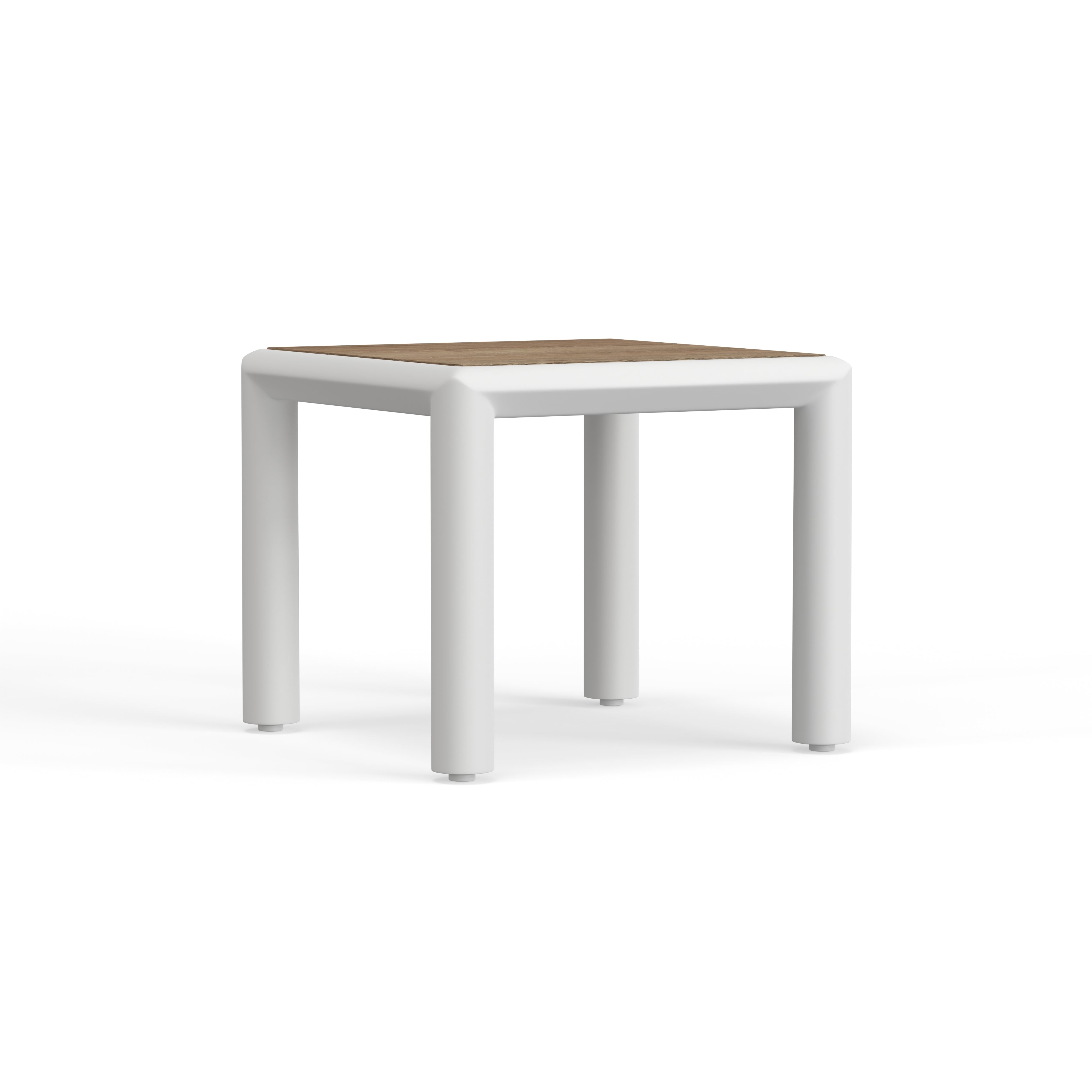 White Aluminum Side Table