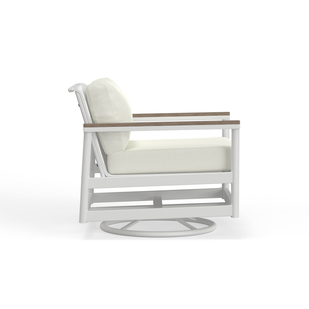 White Swivel Rocker